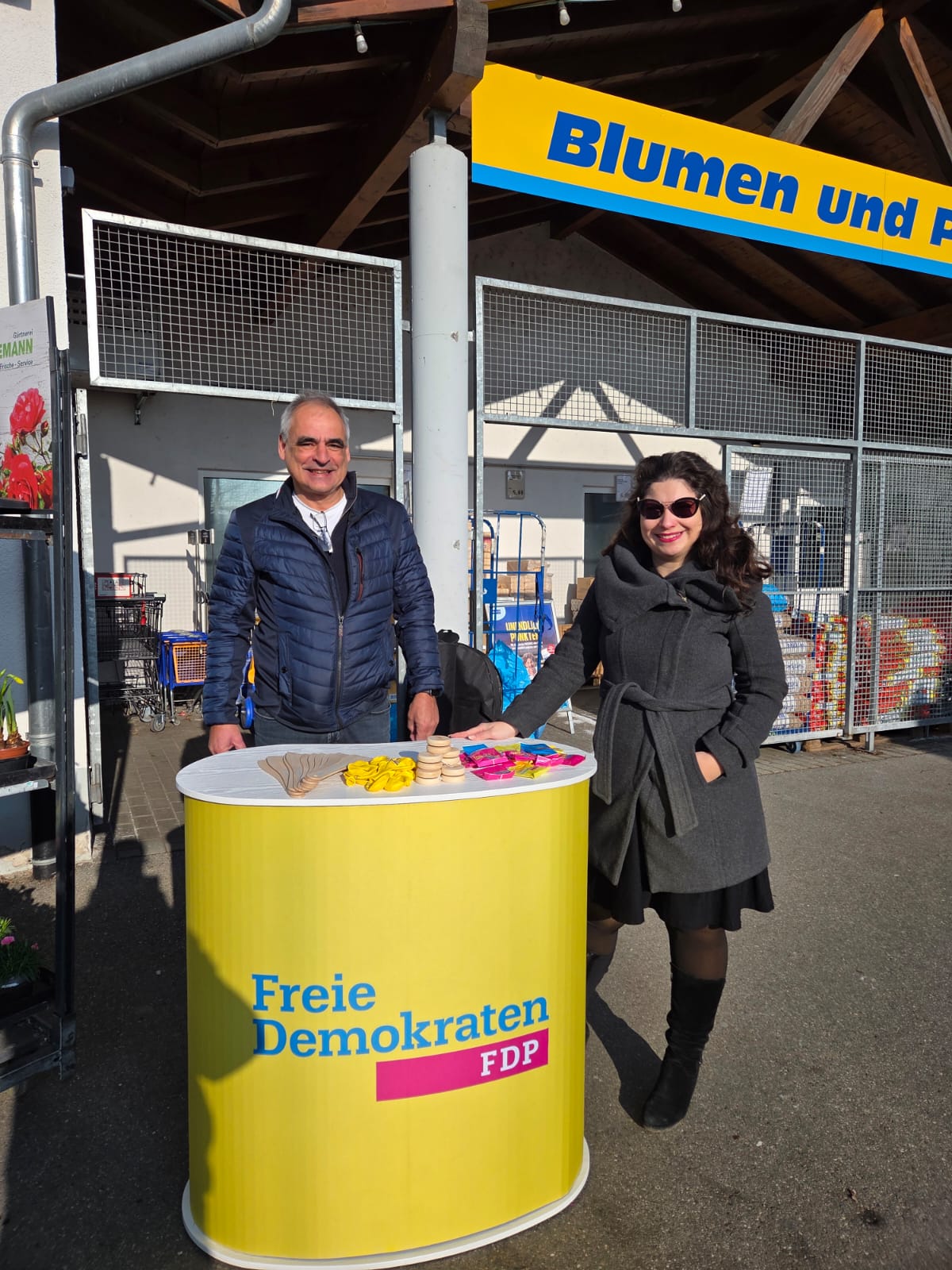 Infostand in Gomaringen